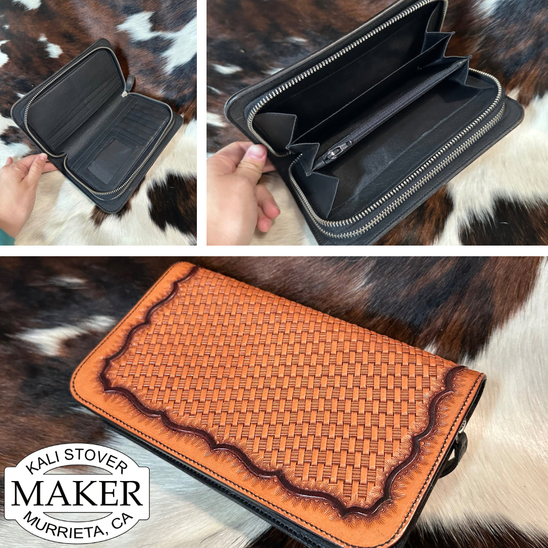 Basketweave Clutch Purse