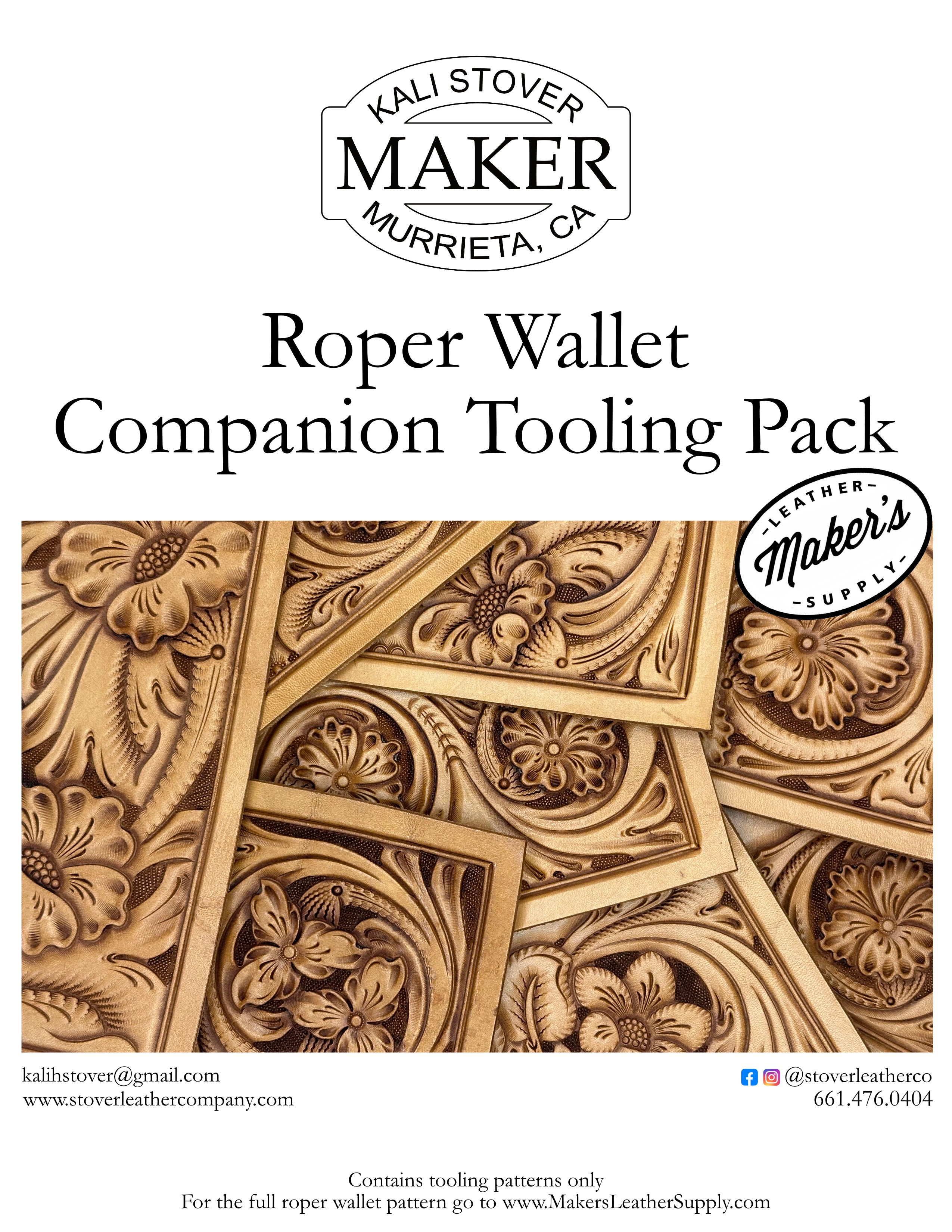 Roper Wallet Companion Tooling Pack - Print – Stover Leather Company